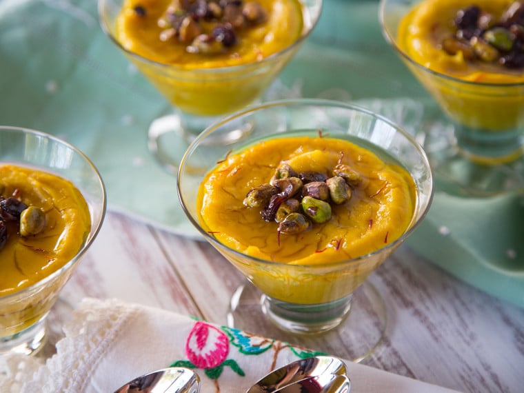 persian saffron pudding