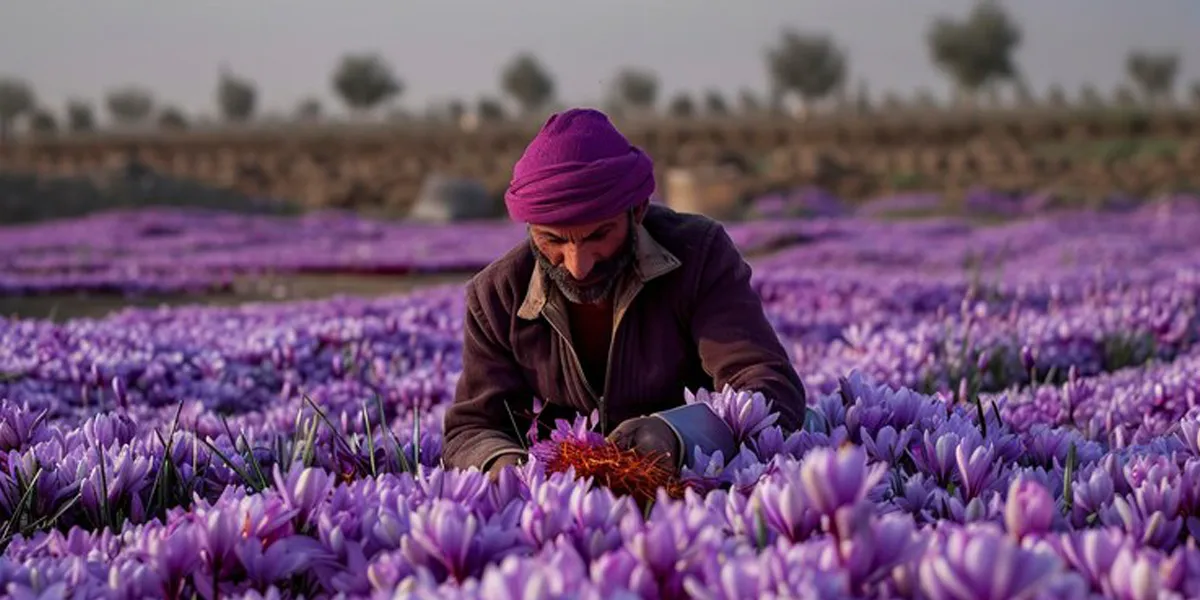 Planting saffron and Harvesting saffron